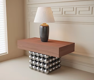 Middle Style Bedside Table Lamp 3d model