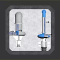 Mechanical Equipment Setup With Turbo Components Blue Machinery Parts And Industrial Platform Base