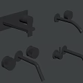 Modern faucet wall out faucet 3d model