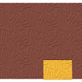 Red Textured Wall With Wavy Patterns And Small Yellow Textured Panel 3d model