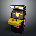 Retro Arcade Machine With VS Battle Screen Joystick And Colorful Decals