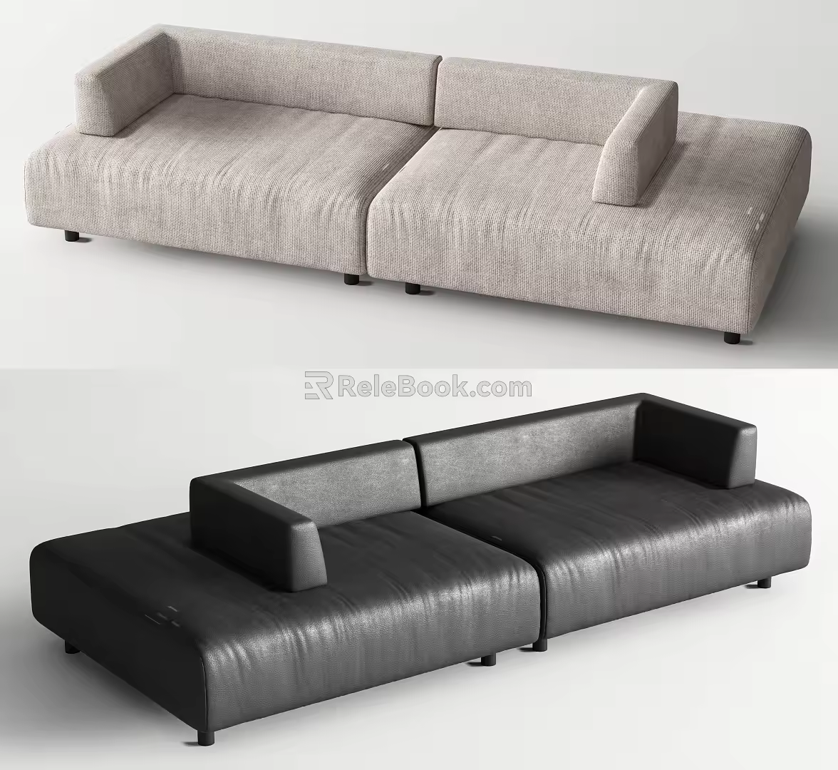Minotti modern double sofa multiplayer sofa double-sided sofa 3d model