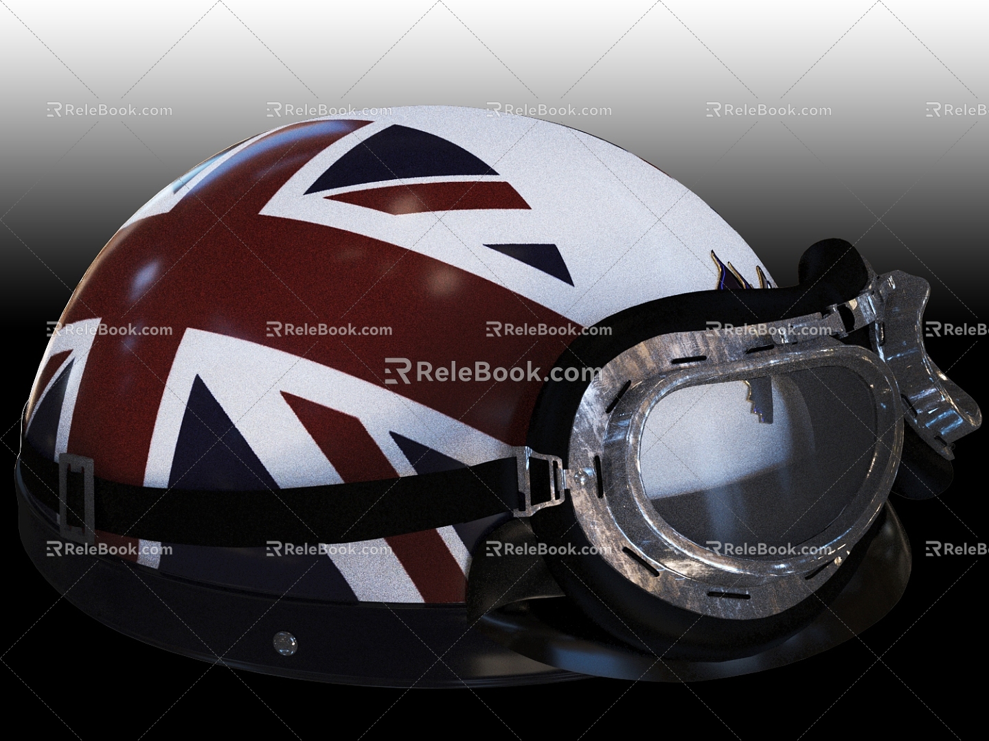 Helmet decoration accessories windproof glasses 3d model