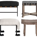 Various Stylish Stools With Upholstered Seats Wooden And Metal Leg Designs