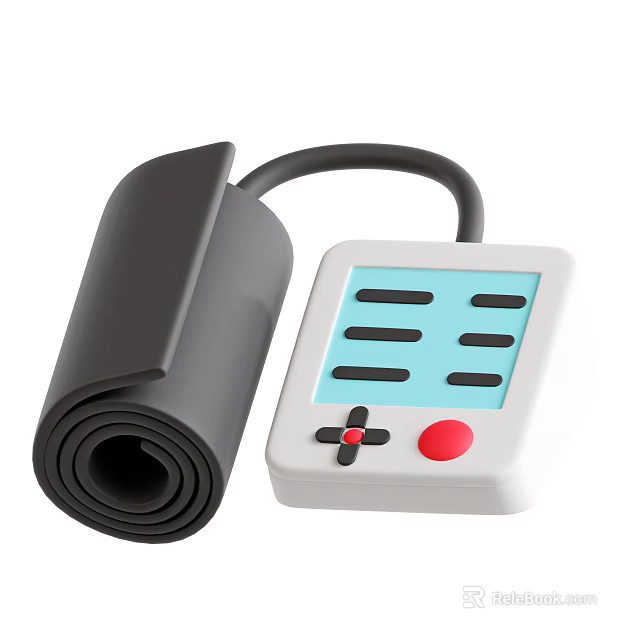 Smart Machine With Portable Controller And Rollable Black Sensor Band 3d model