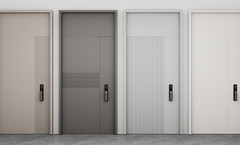 Modern security door entry door 3d model