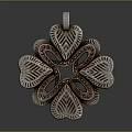 Exquisite Floral Jewelry Pendant Featuring Intricate Heart Petals And Hollow Filigree Design