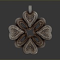 Modern Pendant Heart Pendant Pendant Jewelry 3d model