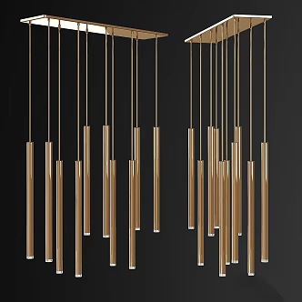 Modern chandelier small size 3d model
