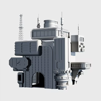 Science Fiction Building Science Fiction Base Future Building 3d model