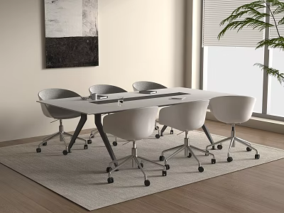 Modern Minimalist Conference Table Conference Room 3d model