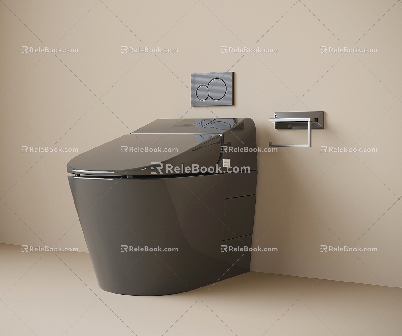 Modern intelligent toilet 3d model