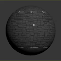 Realistic Stone Texture Material Sphere with Detailed 3D Surface Design