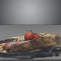 Classic English Breakfast Plate With Grilled Sausages Baked Beans Mushrooms Roasted Tomatoes And Toast