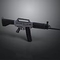 Modern Black and Gray Rifle With Black Stock Gray Receiver And Barrel