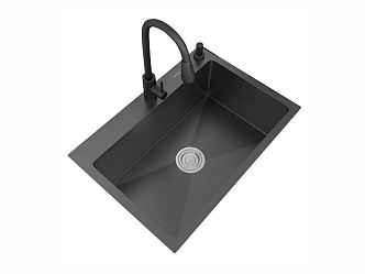 Vegetable basin sink large single sink black sink 3d model