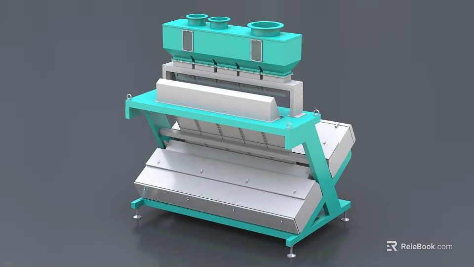 Industrial Sorting Equipment With Multi Layer Structure And Ventilation System 3d model 