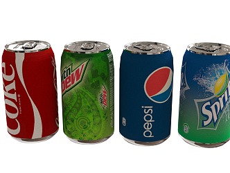 Modern Drink Coke Sprite Drink 3d model