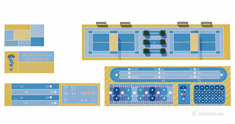 Fire Rescue Access Area Design With Safety Layout And Structural Elements 3d model
