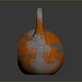Distressed Orange And Silver 16 Kg Kettlebell For Strength Training Fitness Equipment