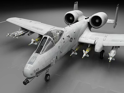 Military Attack Aircraft Featuring Twin Engines Missile Loads Cockpit And 816 Marking 3d model