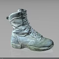 Vintage Teal High Top Lace Up Boots With Distressed Finish Thick Sole And Casual Style