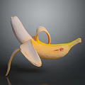 Detailed Hand Carved Peeled Banana Sculpture Featuring Lifelike Texture And Artistic Details