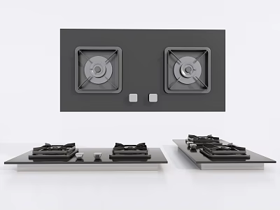 Modern Kitchen Appliances Gas Stoves With Different Cooktop Designs For Home Use 3d model
