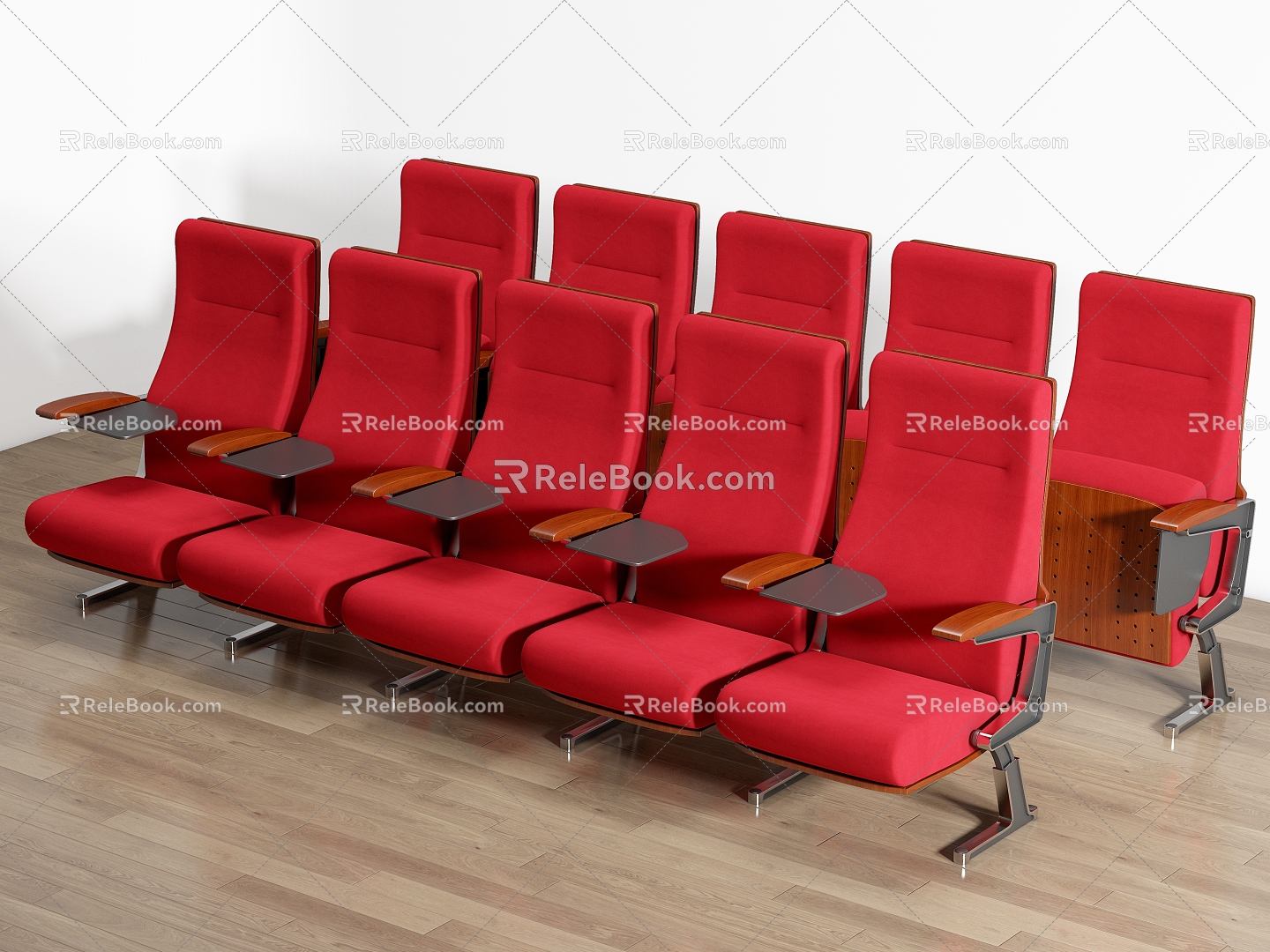 auditorium chair cinema chair training chair row chair theater chair 3d model