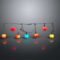 Colorful Spherical Hanging String Lights With Vibrant Colors For Home Furniture Decoration