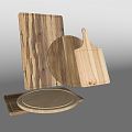 Modern Chopping Board Cutting Board Kitchen Knife Board Rolling Dashboard 3d model