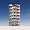 Modern High Rise Building Exterior Design With Glass Windows And Multiple Floors