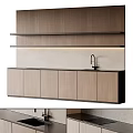 Modern Kitchen Cabinets With Natural Wood Finish And Sleek Countertop Design