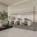 Modern Office Interior With Open Layout Desks Computers Office Chairs Green Plants And Natural Light