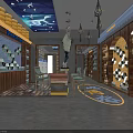 Modern Specialty Store Interior With Organized Shelves And Displayed Products Counter