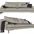 Modern double sofa 3d model