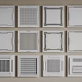 Air Conditioner Fans With Various Modern Panel Designs For Home Use 3d model