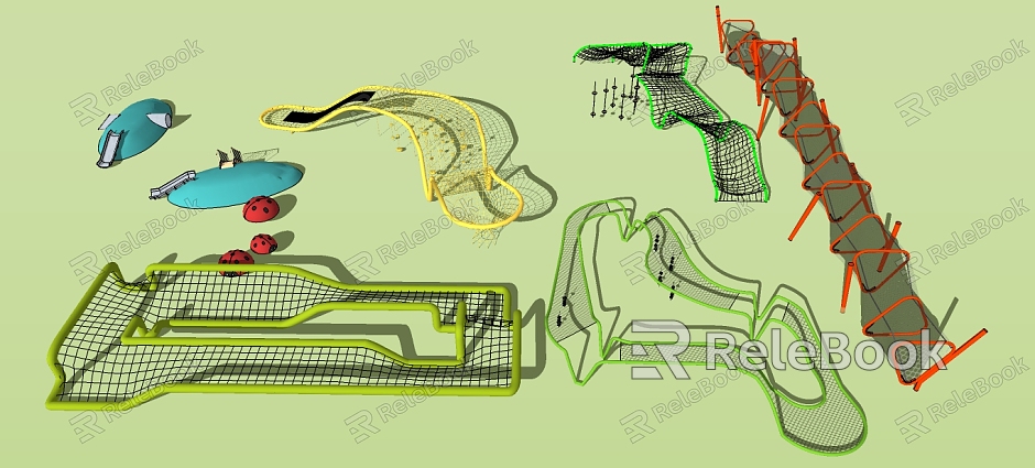 Modern amusement equipment crawling net model