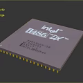 Intel DX Processor Chip With Purple Casing And Gold Pins Design Details
