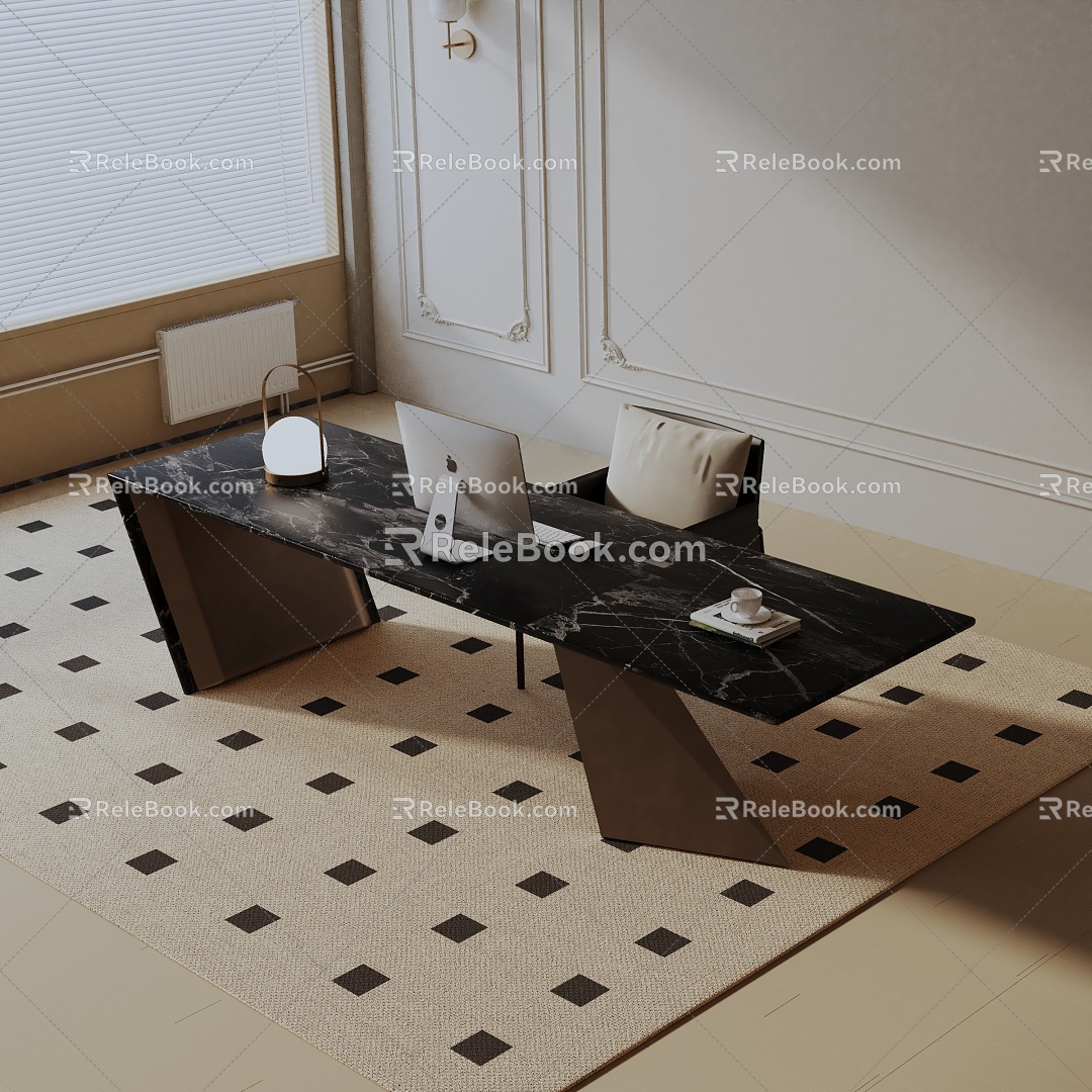 Modern dining table 3d model