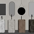 Sink basin sink smart mirror scene number 3d model