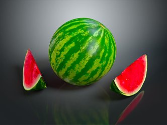 Watermelon Kirin Watermelon Black Beauty Watermelon Seedless Watermelon 3d model