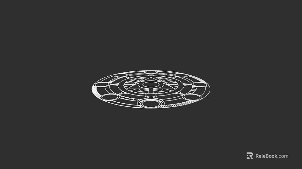 Intricate Circular Sculpture Carving With Artistic Patterns And Decorative Details 3d model 