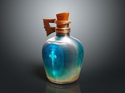 Potion Drug Magic Bottle Blood Bottle Magic Potion Plus Blood Potion Plus Magic Potion Water Energy Bottle 3d model