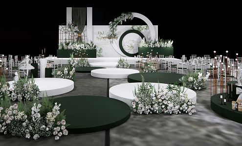 Modern Wedding Scene Wedding 3d model