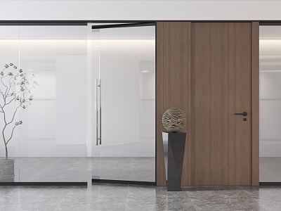 Office Partition Glass Partition Single Door Office Glass Single Door Office Glass Partition model