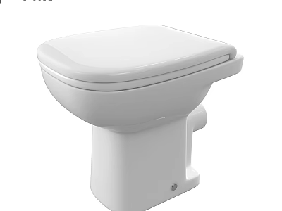 White Modern Ceramic Toilet With Sleek Design And Clean Lines For Bathroom 3d model