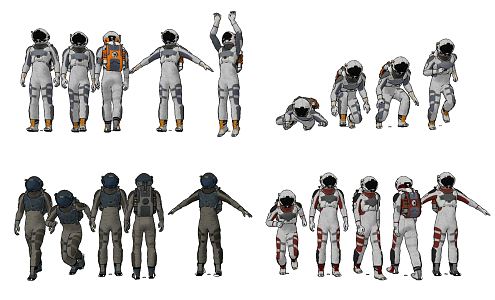 Modern astronaut spacesuit astronaut figure 3d model