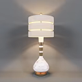 Modern Table Lamps With Diverse Base Designs And White Fabric Shades