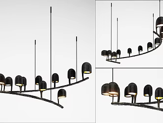 Modern chandelier 3d model